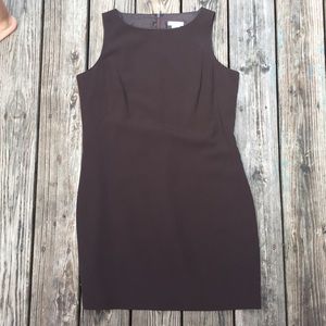 Apostrophe-brown form fitted dress